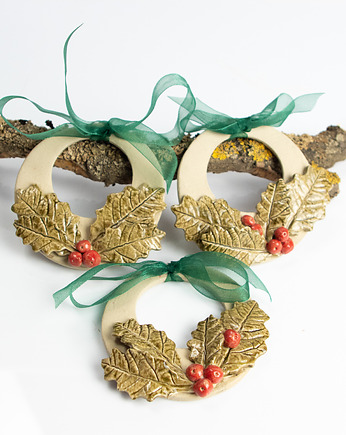 Komplet ozdób "Ostrokrzew" 25/38, Zielsko