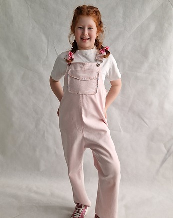 Ogrodniczki jeansowe różowe, ilunga