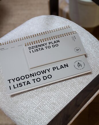 Zestaw planerów tygodniowy+dzienny, niedatowane, ADHD-friendly, szary, PaperDesk