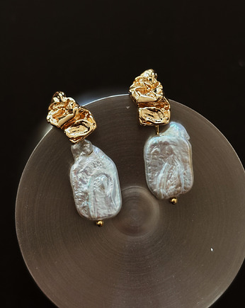Kolczyki pozłacane z Perłami, Chmolowska Jewellery