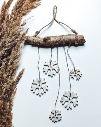 Winter Śnieżynki - ArtStyl Boho Zimowy łapacz snów, ArtStyl Pracownia Ceramiki
