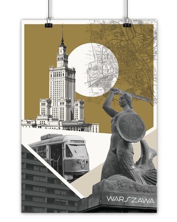 Plakat Warszawski Kolaż, OKAZJE - Prezenty na 18 dla kolegi