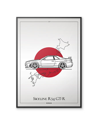 Plakat Motoryzacja - Skyline GT-R, Peszkowski Graphic