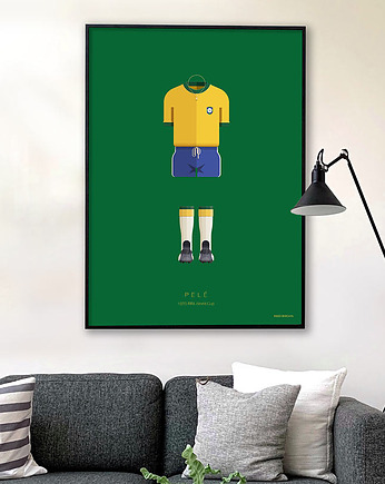 Pele - piłka nożna - plakat fine art, minimalmill