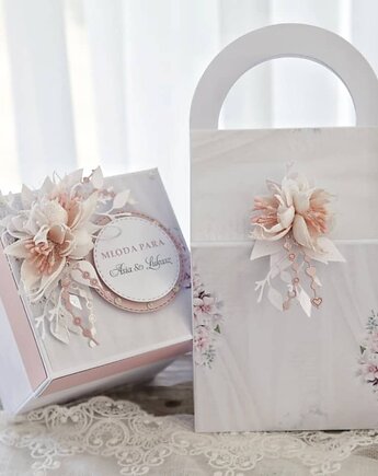 Kartka ślubna  w stylu boho personalizowana z niespodzianką, Osobiste Prezenty