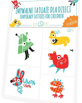 Zmywalne tatuaże dla dzieci - potwory, OSOBY - Prezent dla dziecka
