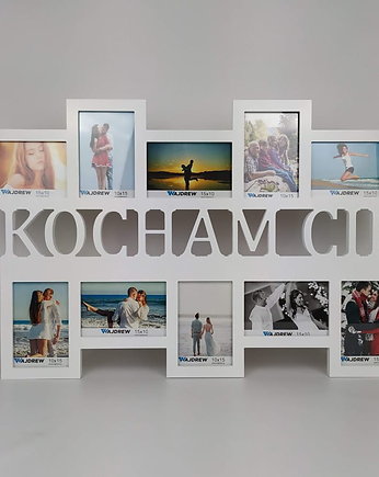 Multirama ramka na zdjęcia z napisem Kocham Cię 10 zdjęć walentynki, Wajdrew