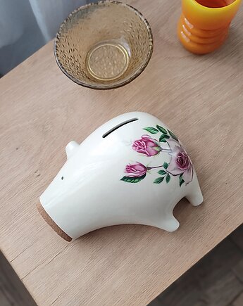 Świnka Skarbonka PiggyB seria RETRO róże, Mazurek and things