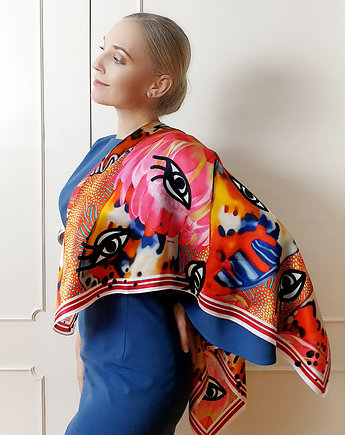 Jedwabna chusta premium, 90 cm - 90cm, Lenart View