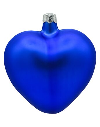 Bombka choinkowa: Serce matowe: kobaltowe, Syn Bombkarza