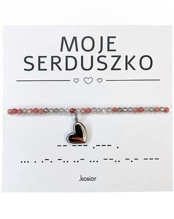 Bransoletka z kamieni naturalnych Rodonit, Labradoryt, 10% na zwierzaki, karolina kosior