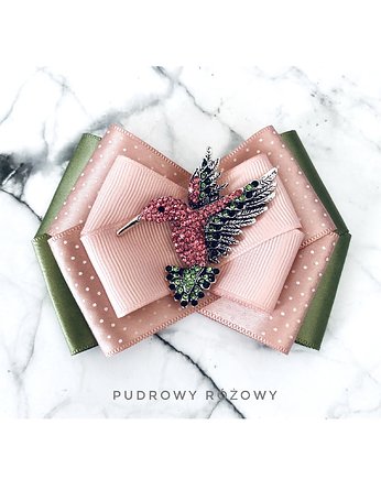 Brosza z Koliberkiem NEW, Pudrowy Różowy
