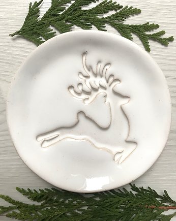 Świąteczny talerzyk w bieli, Ceramika Ana