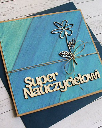 SUPER NAUCZYCIELOWI : kartka handmade : PODZIĘKOWANIE, kaktusia