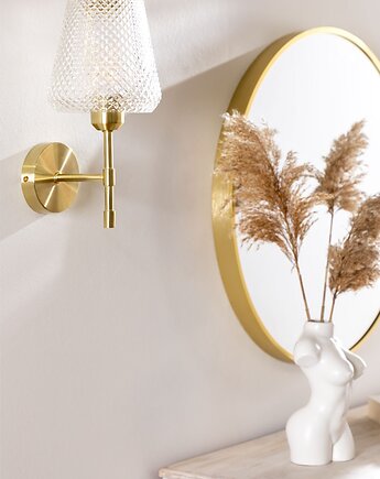 Kinkiet złoty ze szklanym kloszem Yulen, MIA home