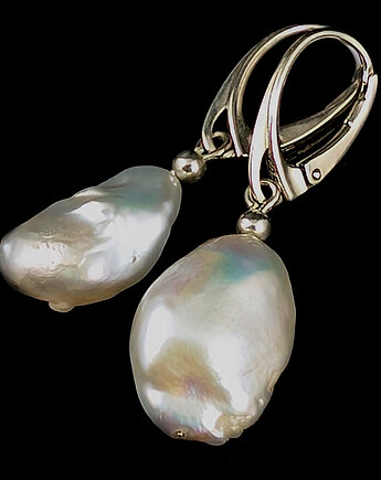 Kolczyki srebrne subtelne perły, Pracownia Neores