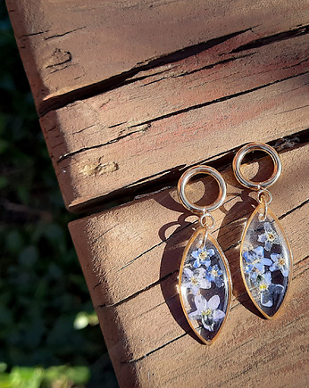 Kolczyki z niezapominajkami, Figa handmade accessories