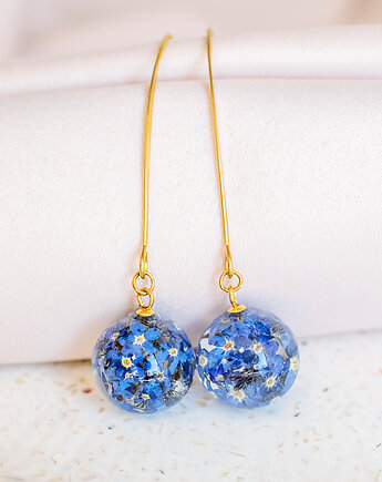 Kolczyki z niezapominajkami, nature gift