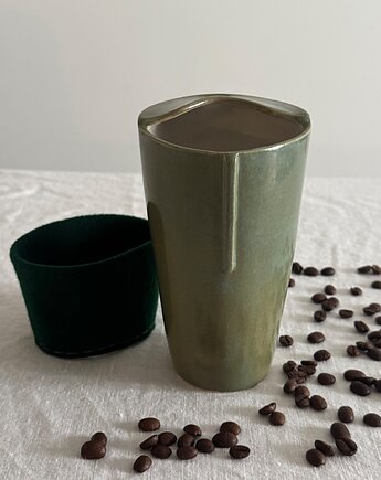 Ceramiczny kubek do kawy na wynos  400ml, bien.ceramics