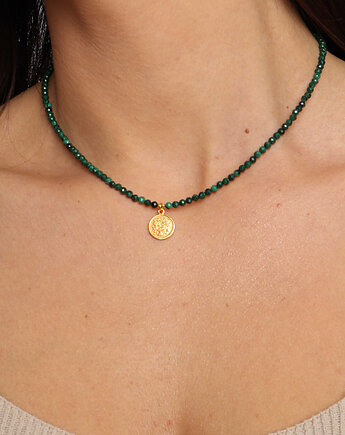 Naszyjnik z kamieni naturalnych Malachit z zawieszką, Bring Biżuteria