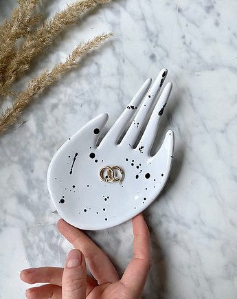 Ceramiczna Dłoń Podstawka na Biżuterię Dalmatyńczyk, Maison Fragile