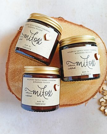 MIŁOŚĆ - rubinowa czekolada - świeca 120ml, kaktusia