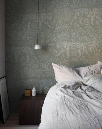 Tapeta Camouflaged Tiger Light Green, wallcolors
