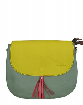 Torebka skórzana damska z kawałków skóry ręcznie wykonana dwustronna OLIVKA, Olivka Warsaw