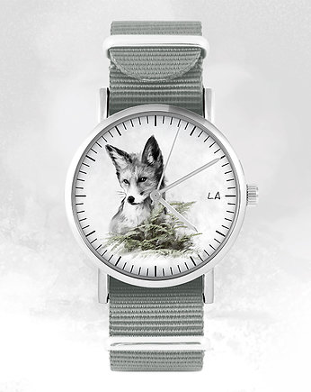 Zegarek - Lis - szary, nylonowy, yenoo