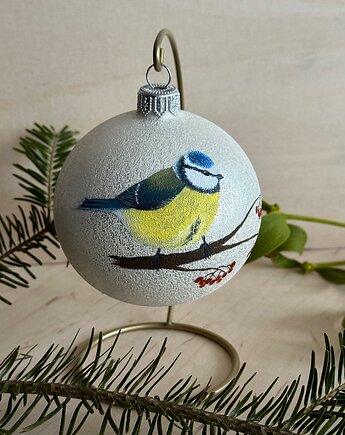 Bombka z sikorką modrą, mavipoppy art