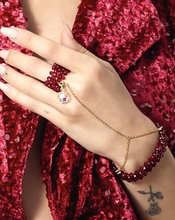 Bransoletka z pierścionkiem 5-rzędowa Fashion Gloss, AFRODITTE COLLECTION