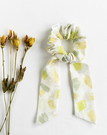 Scrunchie/frotka bow z ogonkami, wu handmade