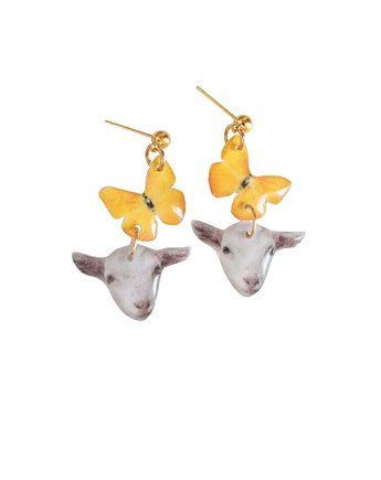 Kolczyki Owieczka & motyl, Flores Jewellery