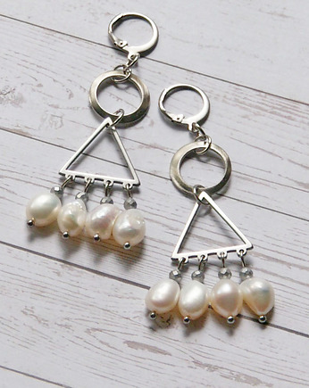 S A L E : UNIKATOWE kolczyki - perły, kaktusia