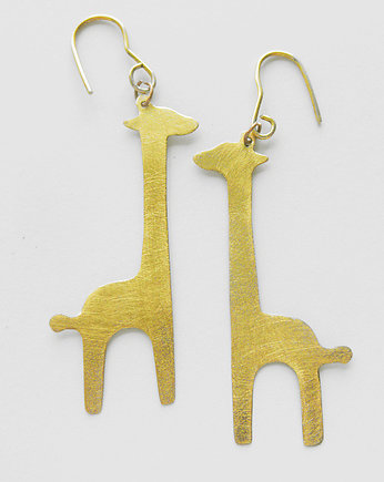 Kolczyki pozłacane ŻYRAFA, Katarzyna Kaminska ART