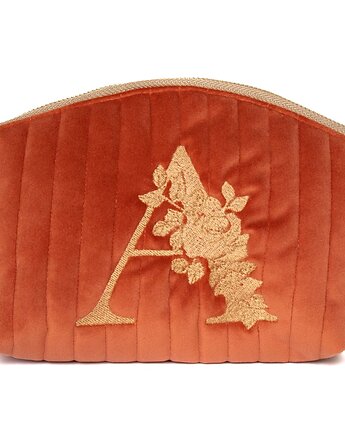 Pikowana kosmetyczka z monogramem, RUDNIK