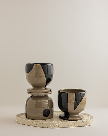 Geometryczny kieliszek do wina 200 ml, Wet Spot Ceramic Studio