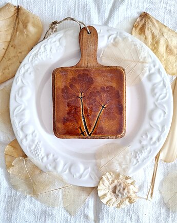 Ceramiczna podstawka  zawieszka ścienna, Wooden Love