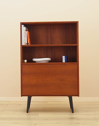 Regał tekowy, duński design, lata 70, produkcja: Dania, Przetwory design