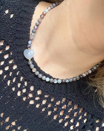 Naszyjnik z agatu z serduszkiem, Messme