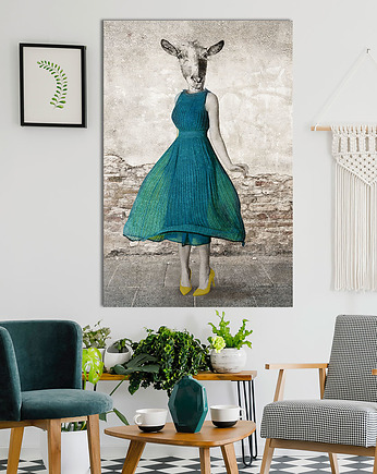 OBRAZ NA PŁÓTNIE - Pani Koza- 80x120cm, LUdesign gallery