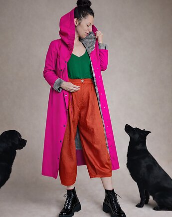 Płaszcz przeciwdeszczowy magenta, Monya Studio