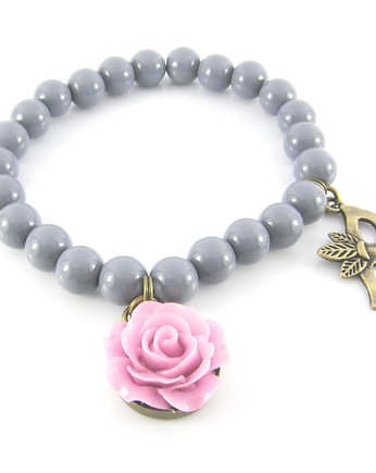 Bransoletka róża i maska, Silver Violet