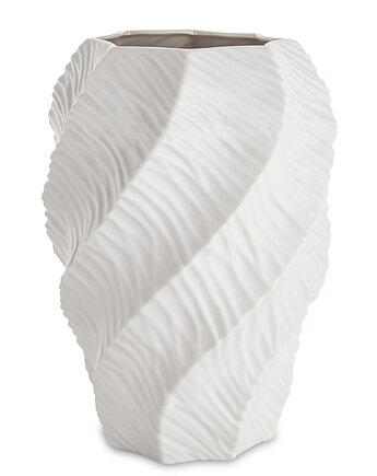 Wazon porcelanowy 35,5x17x12 cm TWISTER biały, MIA home