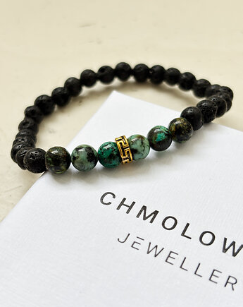 Bransoletka męska Turkus Afrykański, Chmolowska Jewellery