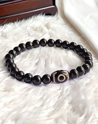 Damska bransoletka : TALIZMAN : agat tybetański, kaktusia