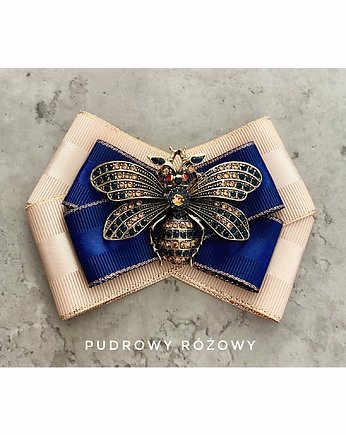 Brosza Beżowa z granatem z Ogromnym Owadem NEW, Pudrowy Różowy