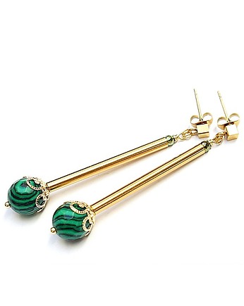 Kolczyki Alloys Collection - Malachity /29.10.25/, KiKa pracownia