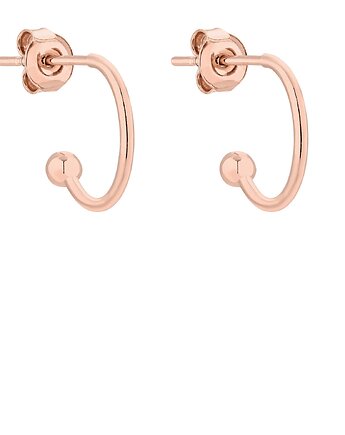 Kolczyki półkola z różowego złota, SOTHO