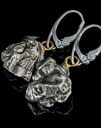 Kolczyki srebrne kosmiczne meteoryty, Pracownia Neores